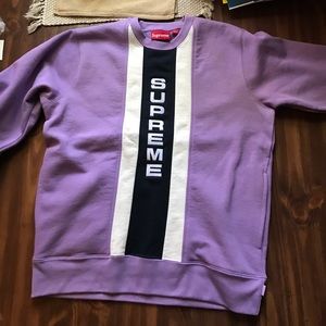 SUPREME LAVENDER VERTICAL LOGO