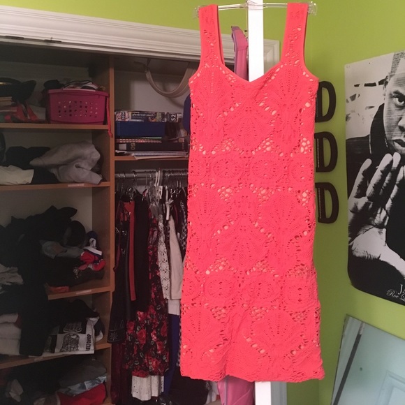 Peach free people shell pattern tank dress - Picture 1 of 3