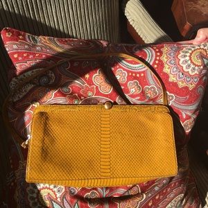 Brahmin gold hand bag