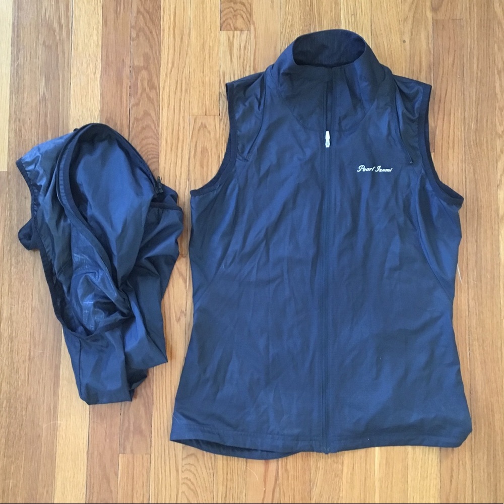 Pearl Izumi Convertible Running Biking Jacket Vest - Picture 4 of 5