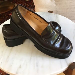 Robert Clergerie Platform Patent Loafers/Broques