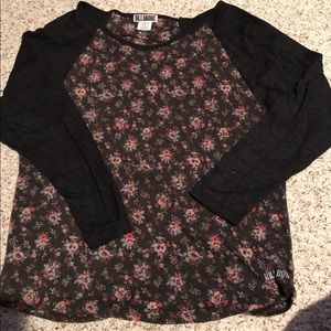 Floral baseball shirt