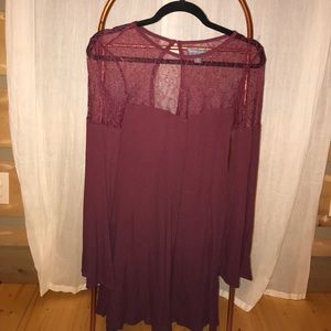 Kendall & Kylie Burgundy Dress