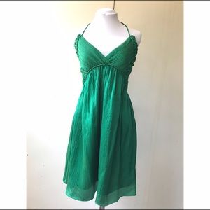 Fancy Green Halter Dress