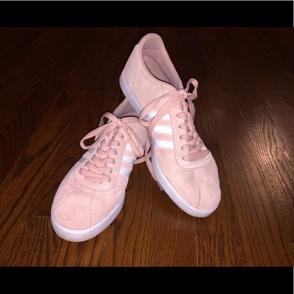 Baby Pink Suede NEO Courtset Adidas Sneaker