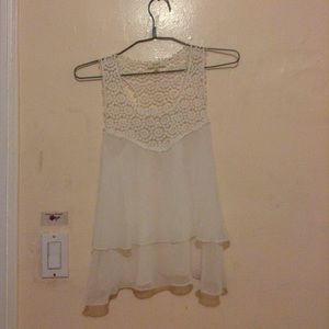 White lace summer blouse