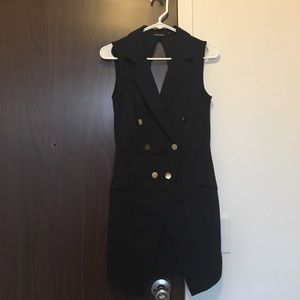 Navy Blue Tuxedo inspired mini dress