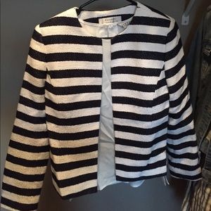 Striped blazer jacket and matching silk camisole