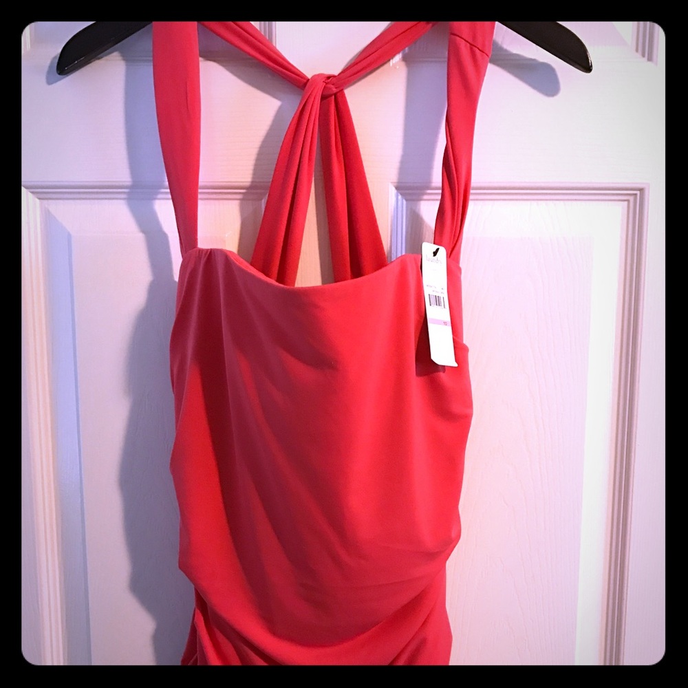 NWT Coral formal dress with racerback