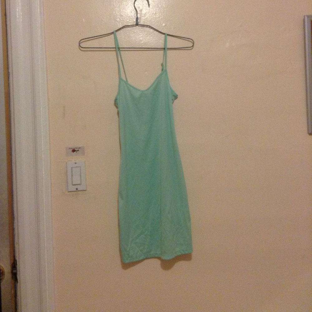 Mint green slip