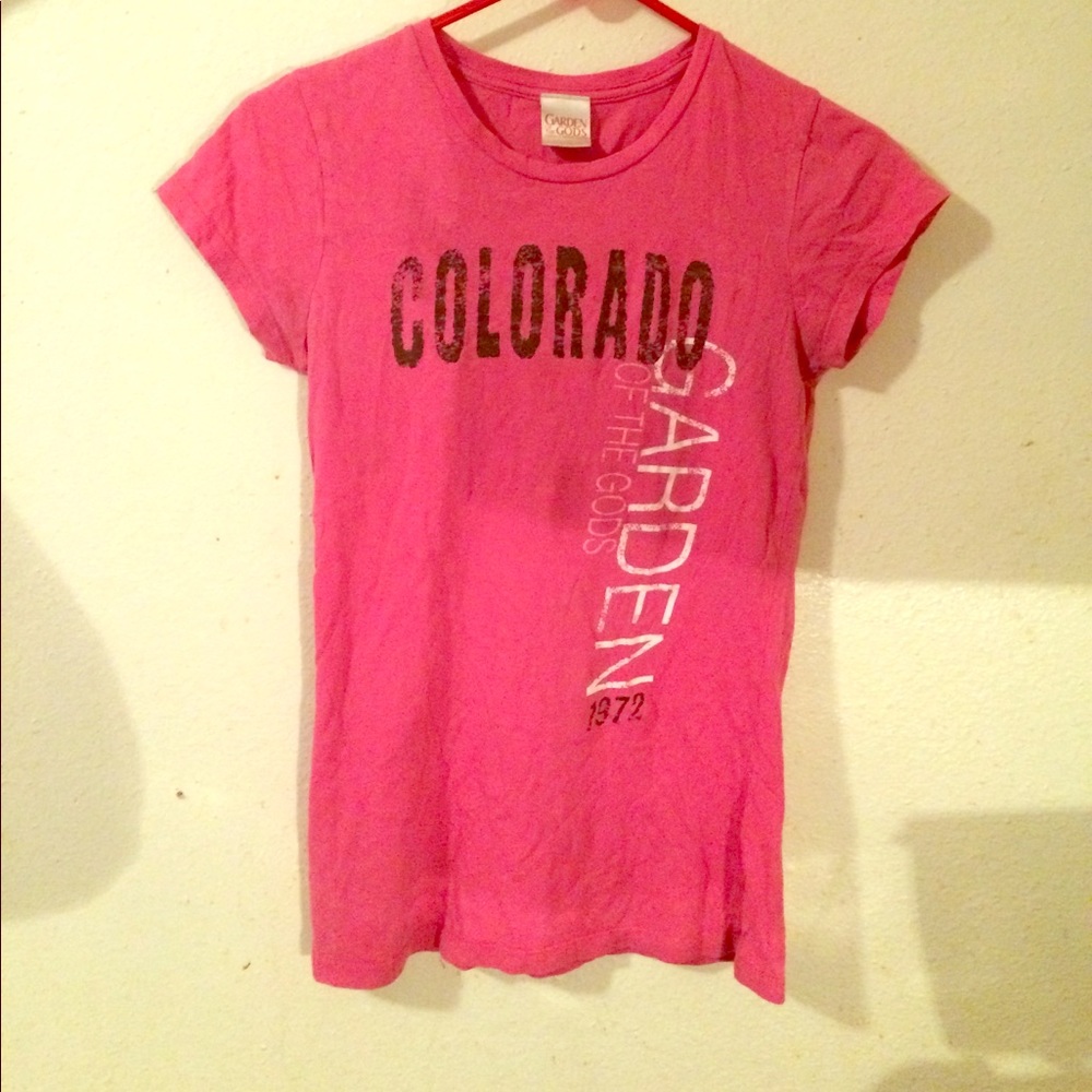 A pink Colorado tee