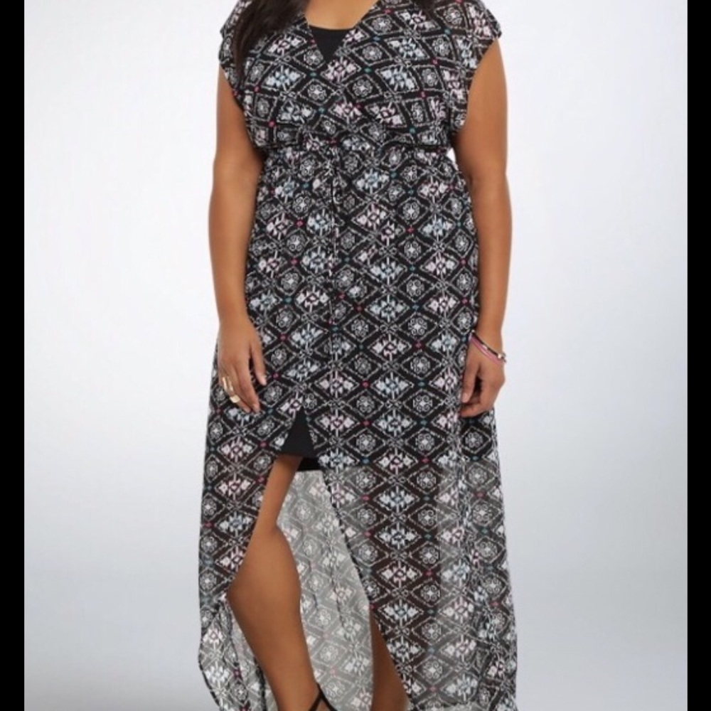 Torrid Ikat print maxi dress size 2