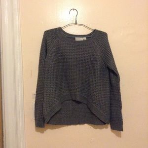 Grey cable knit sweatshirt