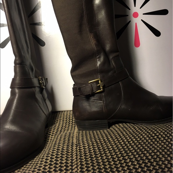 Isaac Mizrahi Shoes - Dark brown leather Isaac Mizrahi riding boots, 10W