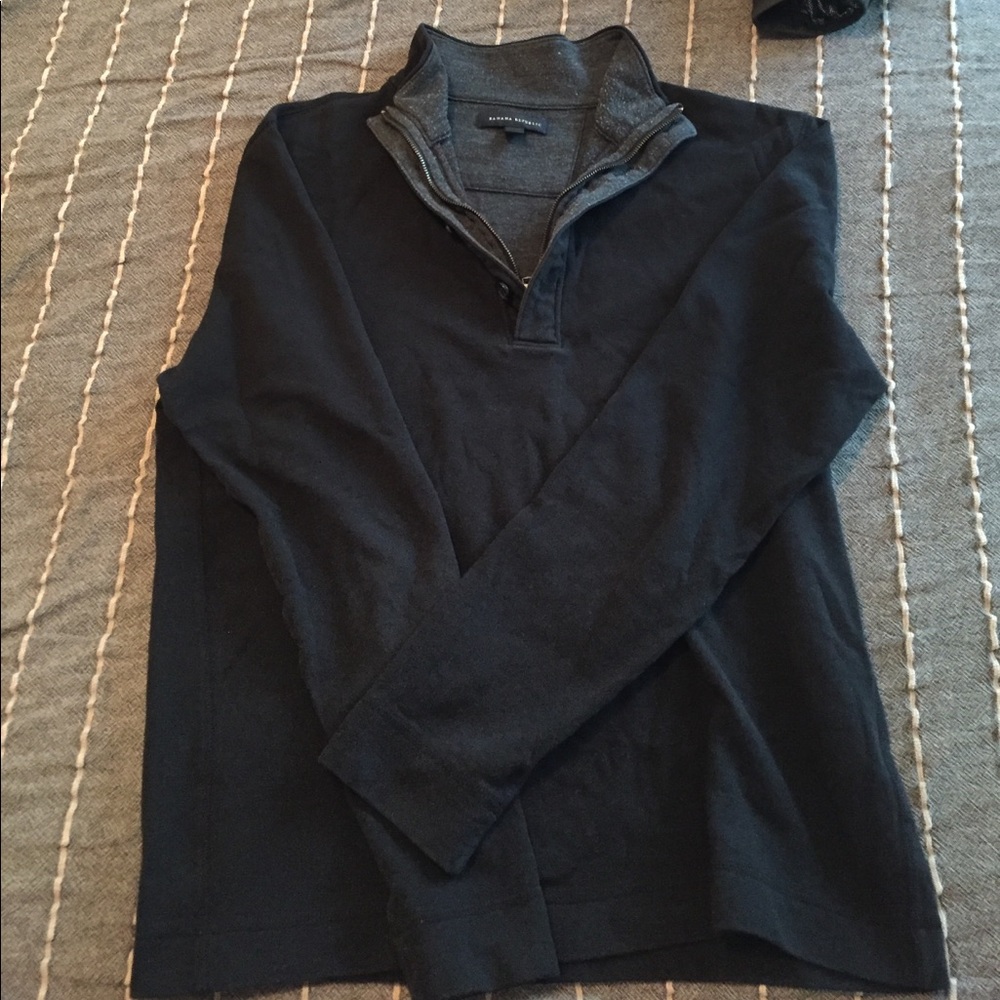 Banana republic quarter zip sweater (medium) black