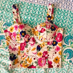 Floral bustier top
