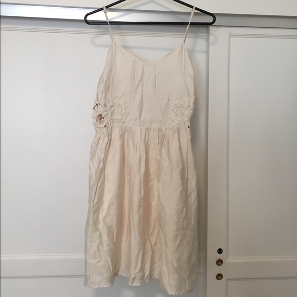 Forever 21 cream embroidered cutout cream dress - Picture 2 of 7
