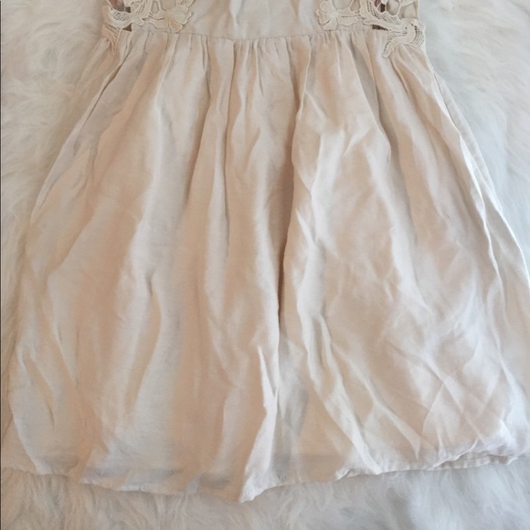 Forever 21 cream embroidered cutout cream dress - Picture 3 of 7