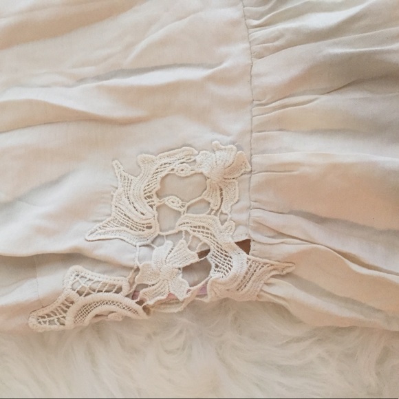 Forever 21 cream embroidered cutout cream dress - Picture 4 of 7