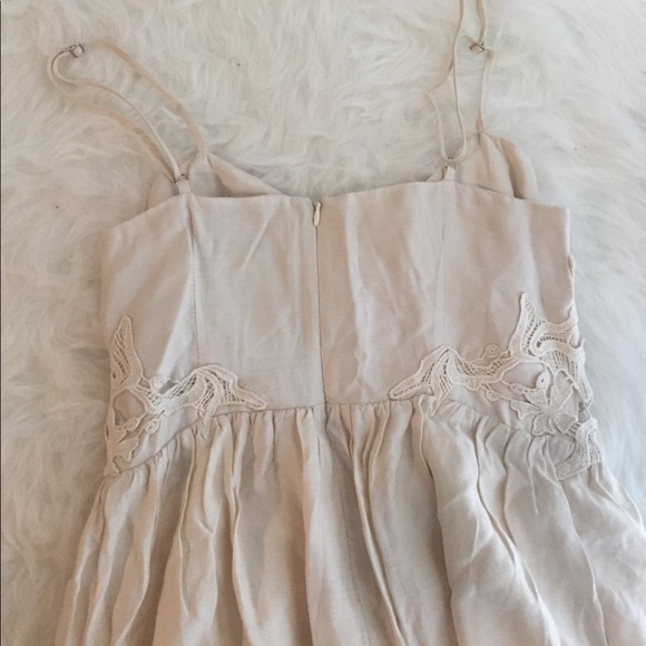 Forever 21 cream embroidered cutout cream dress - Picture 5 of 7