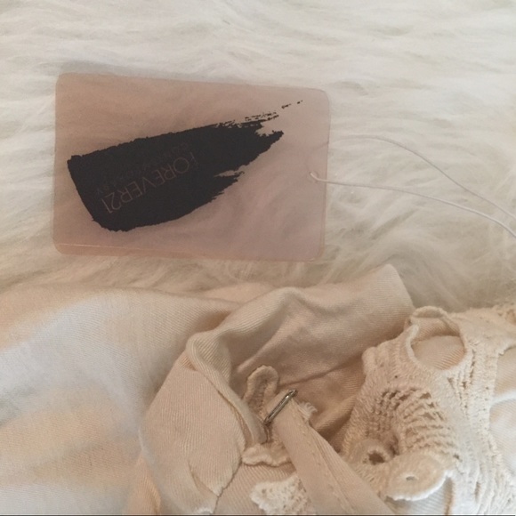 Forever 21 cream embroidered cutout cream dress - Picture 6 of 7