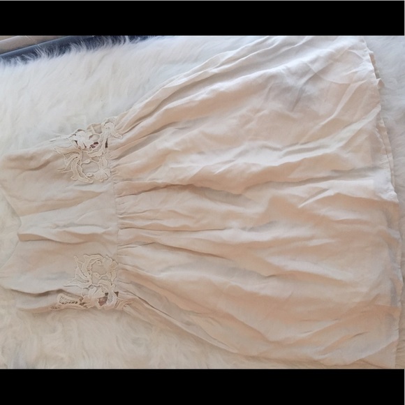 Forever 21 cream embroidered cutout cream dress - Picture 7 of 7