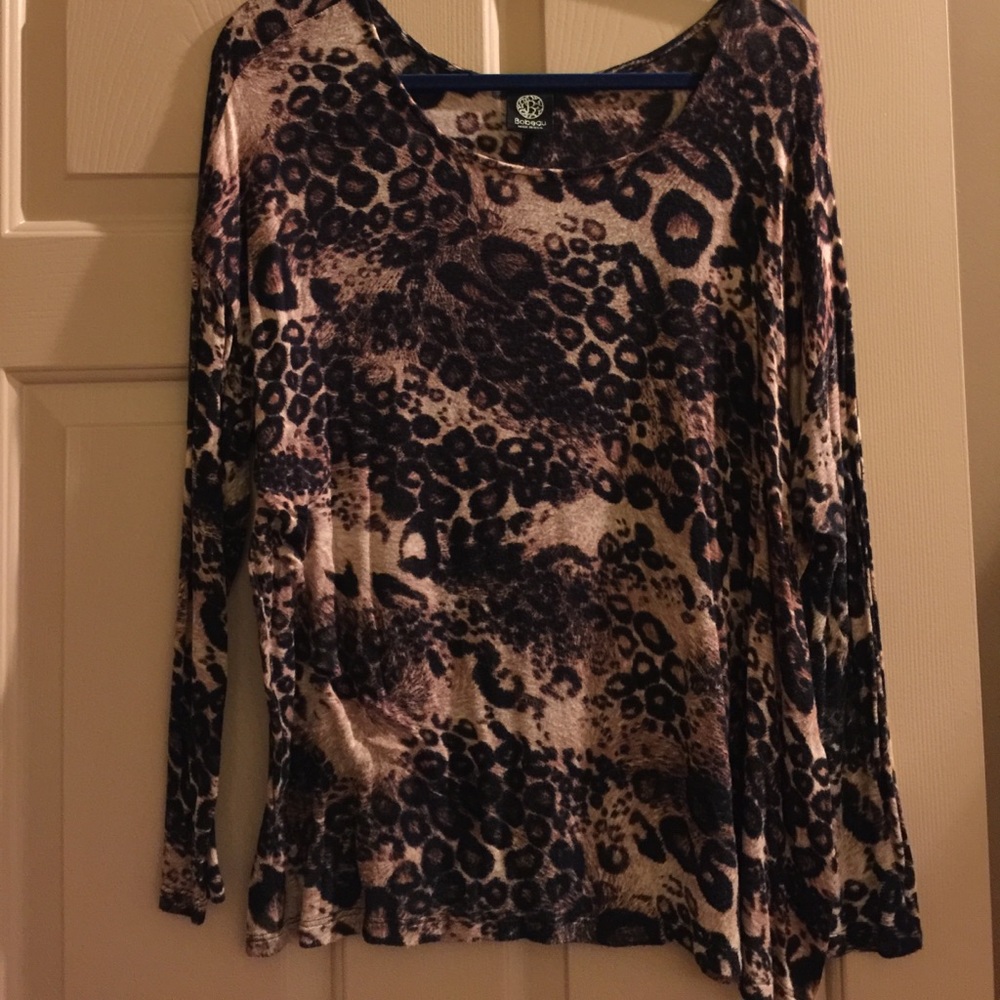 Plus size leopard top 1x