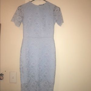 Pastel blue lace dress