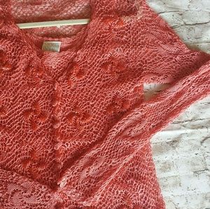 Victoria's Secret MI Lacey Coral Cartigan Set