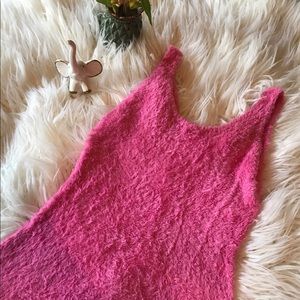 Cache pink Fuzzy tank top