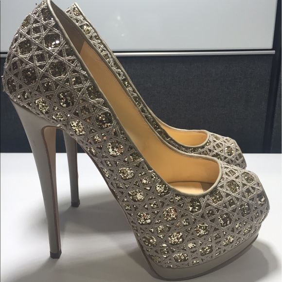 NEW Giuseppe Zanotti Woven Peep Toe Platform Pumps - Picture 1 of 5