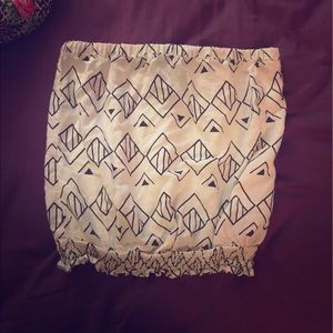 cute strapless crop top, Pacsun, white cute print!