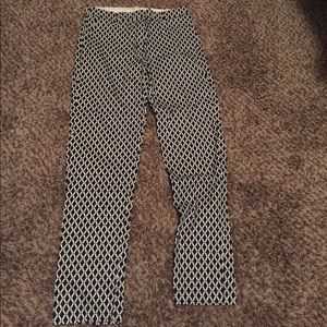 Navy and white patterned pants