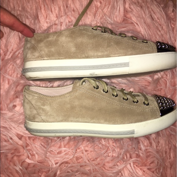 Authentic Miu Miu Sneakers with studded toe caps - Picture 4 of 7