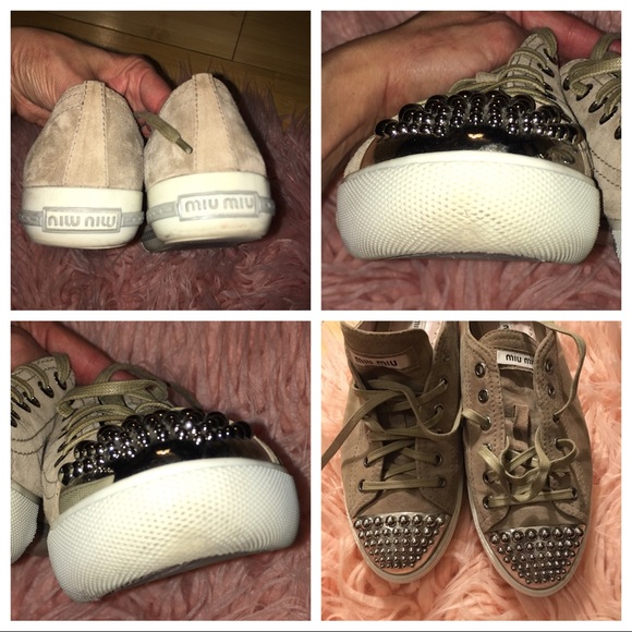 Authentic Miu Miu Sneakers with studded toe caps - Picture 5 of 7