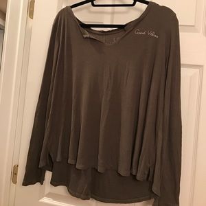 Long sleeve green shirt