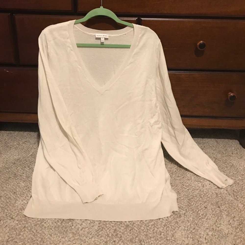Long sleeve cream sweater