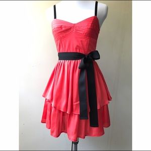 Coral Ruffle Dress