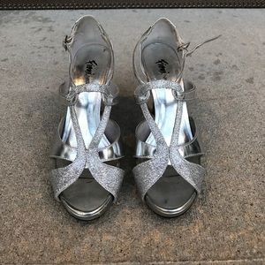 Silver dress shoes