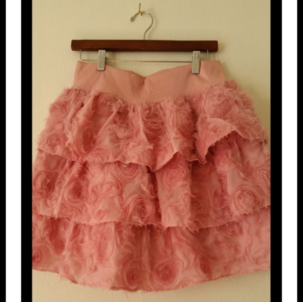 Rose applique skirt