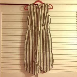 LOFT striped linen dress size 0