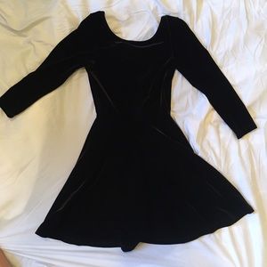 American Apparel Black Velvet Dress