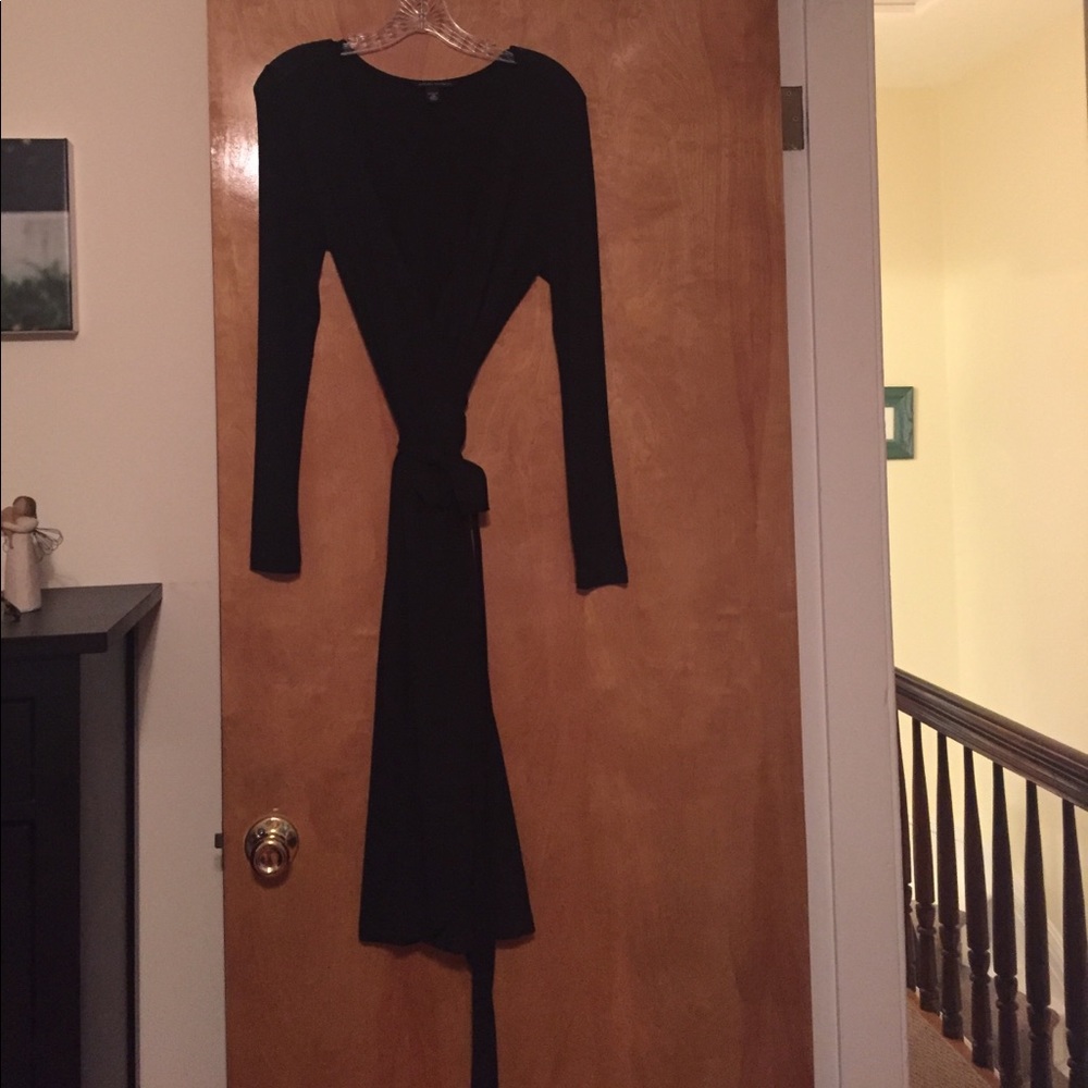 Long sleeve wrap dress