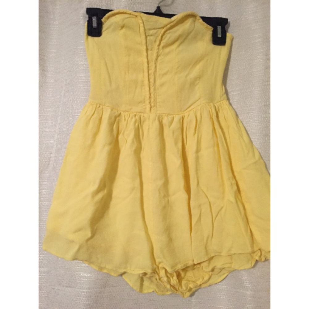 Tobi Yellow Strapless Romper