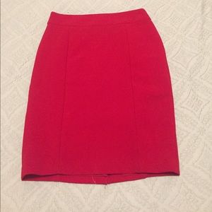 Red Ann Taylor pencil skirt