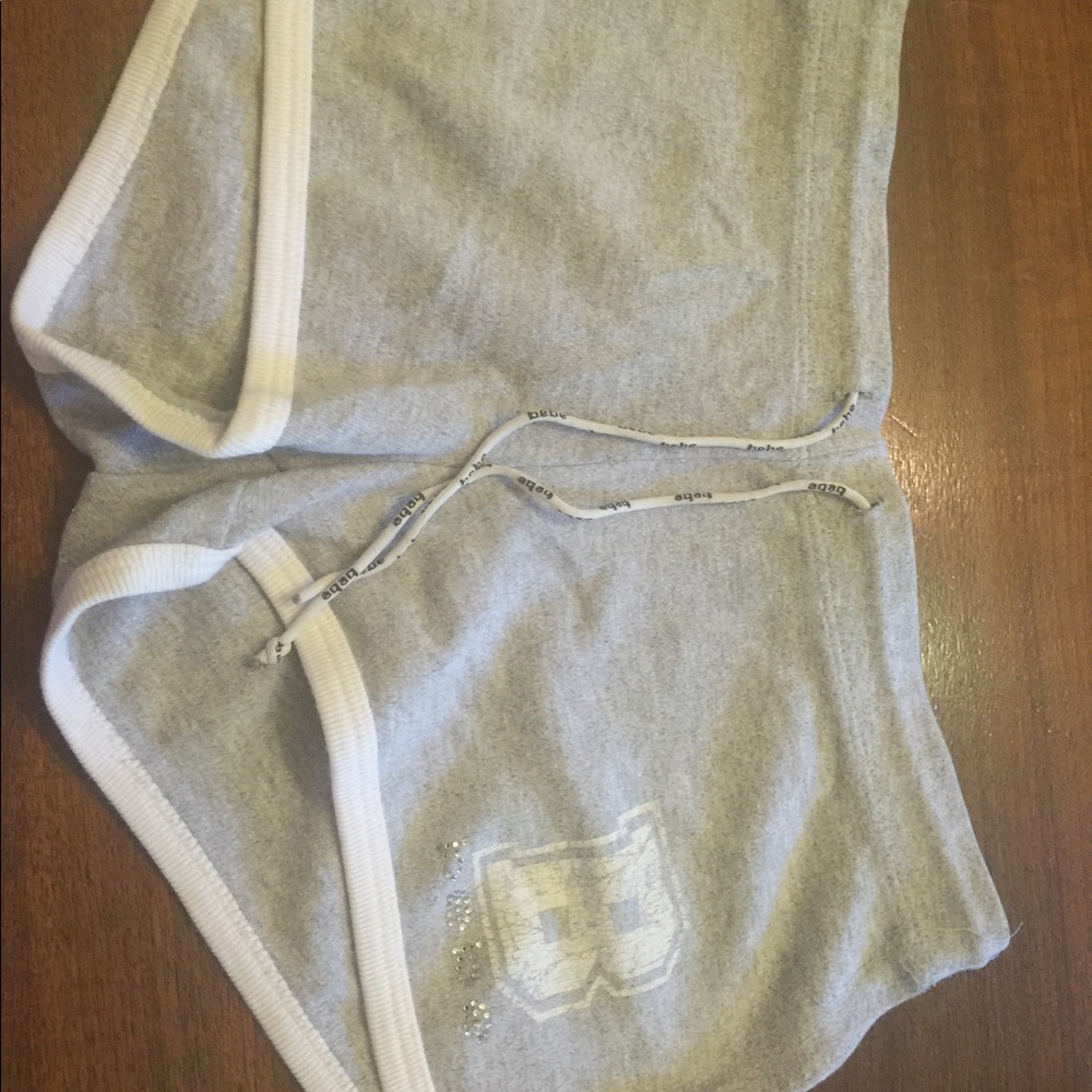 Bebe grey track shorts size extra small like new