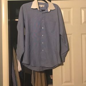 long sleeved Perry Ellis button down shirt.