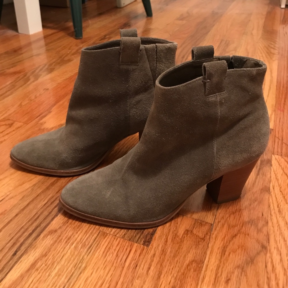 J. Crew Eaton suede ankle boots gray