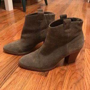 J. Crew Eaton suede ankle boots gray