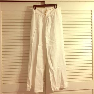 NWT Michael Kors white linen pants size 0!